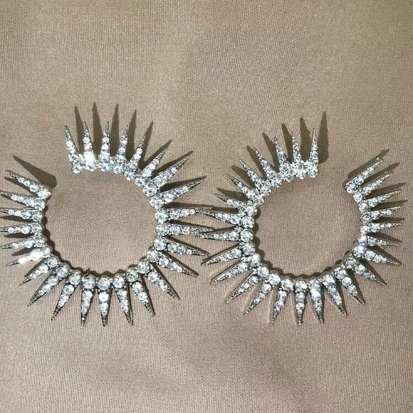 Gold plated sunflower earrings - Picture 6 of 6